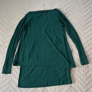 White House Black Market Green Asymmetrical Tunic
